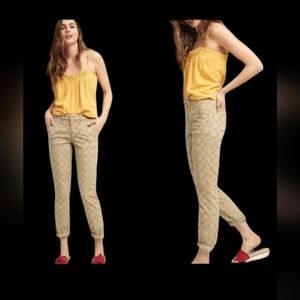 Chino By Anthropologie Relaxed Circle Embroidered Chino Pants Siz 27
